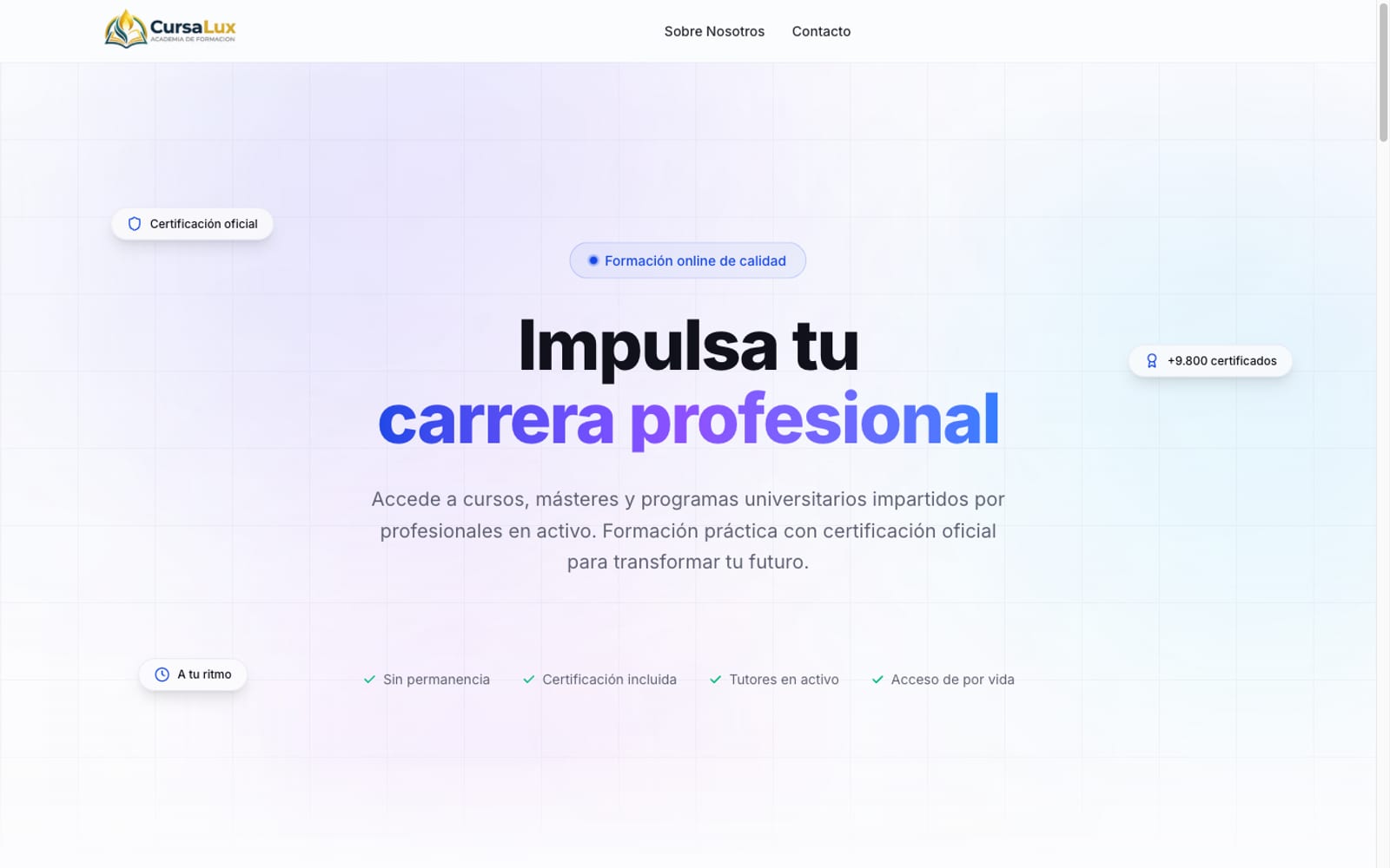 Vista previa del proyecto Cursalux