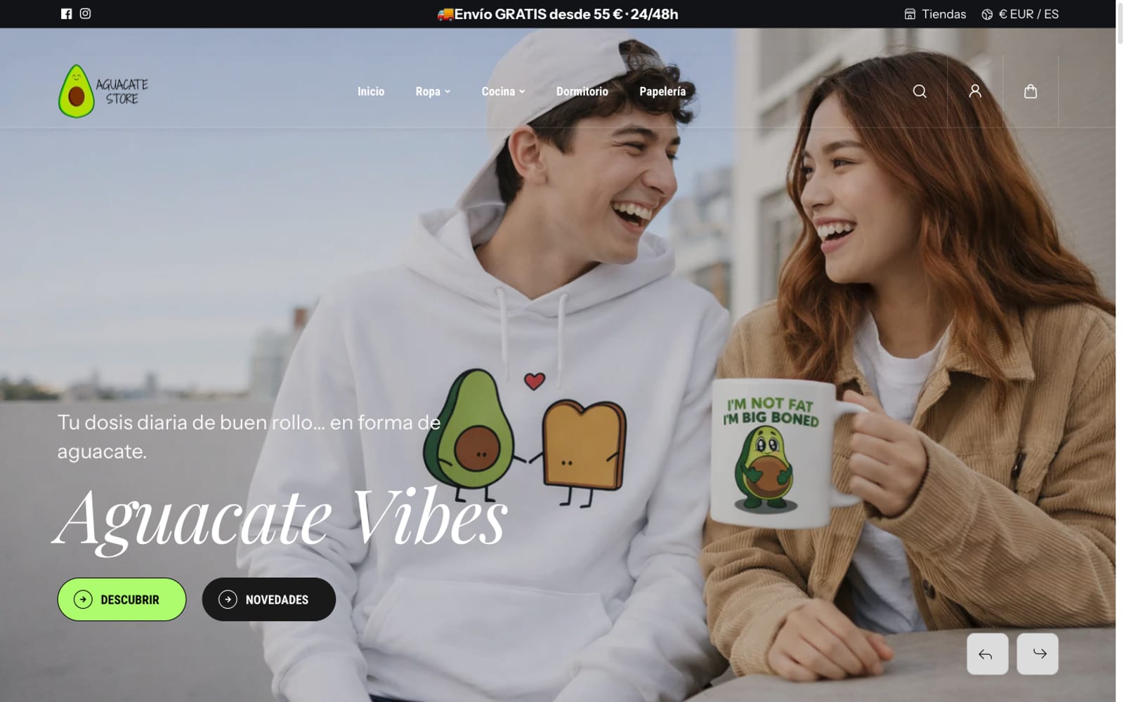 Vista previa del proyecto El Aguacate Store